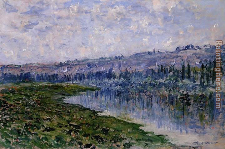 The Seine and the Chaantemesle Hills painting - Claude Monet The Seine and the Chaantemesle Hills art painting